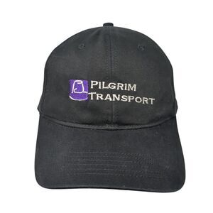 Pilgrim Transport Slideback Baseball Cap Black OS Adjustable HSQ Harvard Square